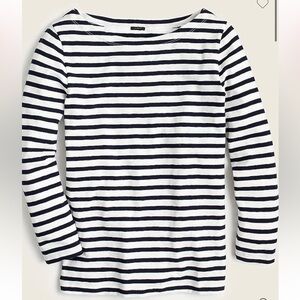 J Crew striped boatneck neck tee